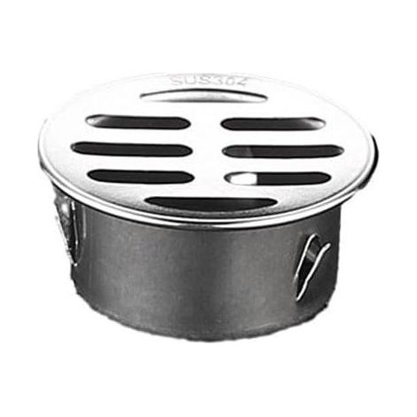Siphon de sol rond en acier inoxydable pour salle de bain avec grand diamètre 50 mm (1/5)