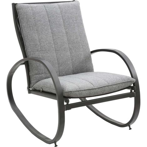 Fauteuil à bascule d'extérieur avec coussin NEVADA (1/4)