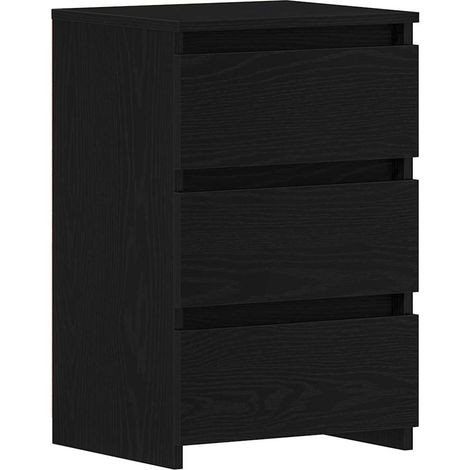 Maison Exclusive - Nachttisch Schwarz Eichen-Optik 40 x 35 x 62,5