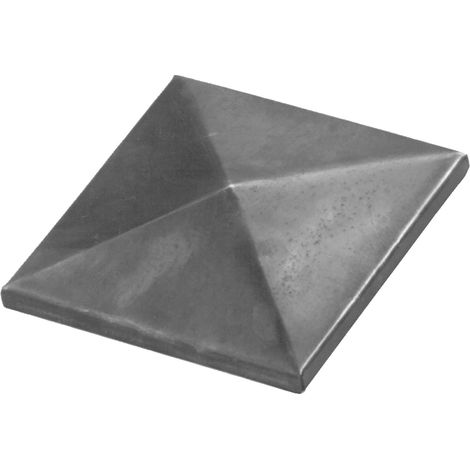 IAM DESIGN Abdeckkappe 80x80mm - rustikale Abdeckung für Treppengeländer passend zu Zierstäbe, Schmiedeeisen (1/5)