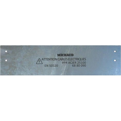 Plaque de protection réseau élec PPR acier 25x100 MICHAUD N760 (1/4)