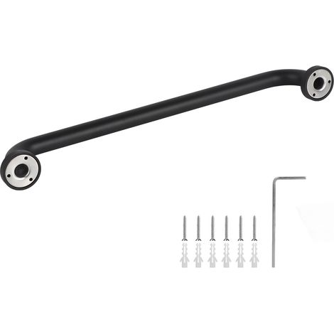 50 cm langer, rutschfester Duschhaltegriff aus schwarzem Aluminium (1/5)