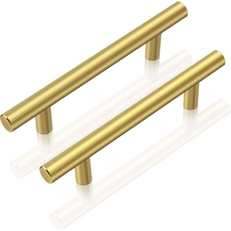 Möbelgriffleiste für Schubladen, Metall, goldfarben, 10 Stück, 150 mm