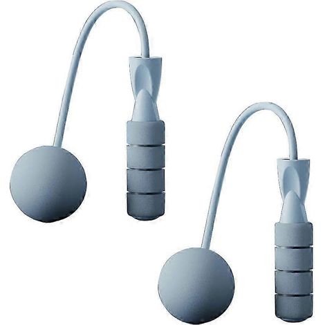 Corde à sauter lestée avec de grosses boules, en mousse, sans corde, bleu pierre. (1/5)