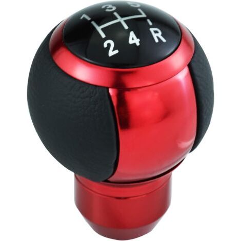 QORVA-Pommeau de levier de vitesse manuel en cuir rouge-voiture 5 pièces de manette de vitesse 8mm 10mm 12mm (1/5)