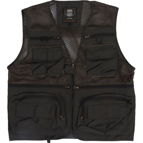 Gilet de pêche respirant séchage rapide multi-poches mailles gilet de travail homme photo vélo randonnée (1/5)