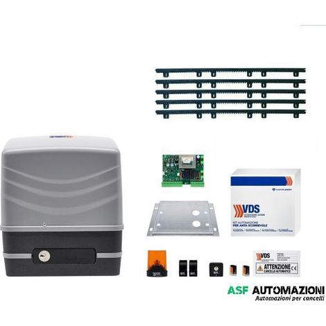 Kit cancello scorrevole VDS Simply 200010/6-CN fino a 600 kg – 230V con cremagliera