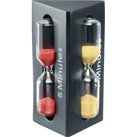 Sablier polyvalent pour la cuisine, les jeux et un usage quotidien, durée de fonctionnement d'environ 3, 5 et 7 minutes – Résine et verre robustes