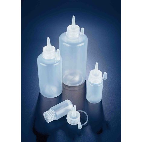 Bouteille de laboratoire, RS PRO, 250ml, en Polyéthylène basse densité, à Col étroit ( Prix pour Paquet de 10 )