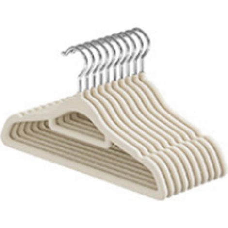 Cintre à vêtements floqué antidérapant pour la maison, idéal pour les chambres d'étudiants et les armoires. Cintre pour vêtements d'enfants. (1/5)