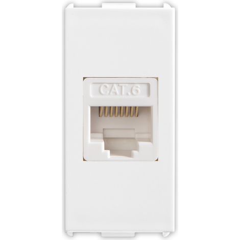 Presa telefonica RJ45 Cat.6 non schermato Bianco Pixia Master 11220