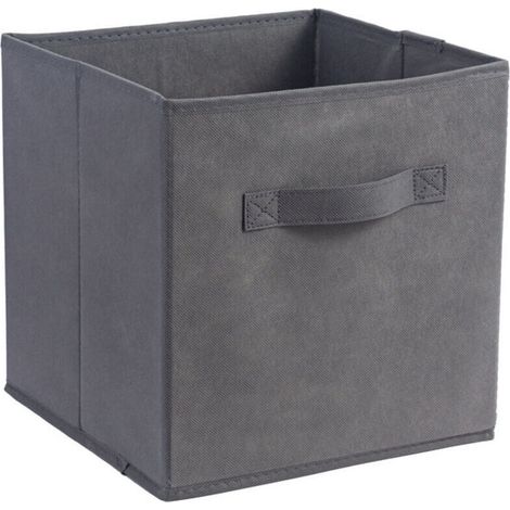 Grey non-woven storage box 27 x 27 x 28 cm - one piece - Home storage basket (1/5)