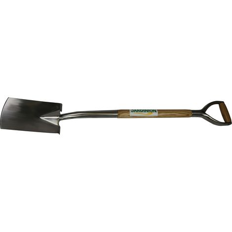 Bêche inox poignée Y Bêche de jardinier Pelle outil de jardinage, bois, pelle bêche - 103cm, lame de la pelle: 29cm x 18cm (1/2)