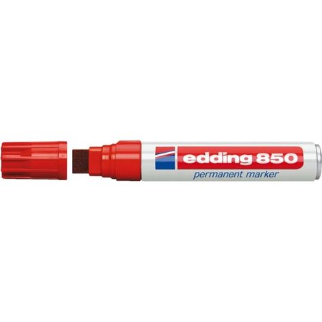 Edding 850 marcador permanente rojo punta biselada