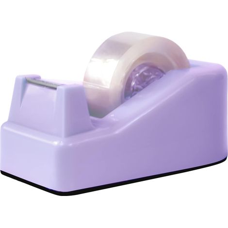 1Pcs Desktop Tape Dispenser Adhesive Roll Holder with Weighted Nonskid Base, Purple (Tape not Included) (1/5)