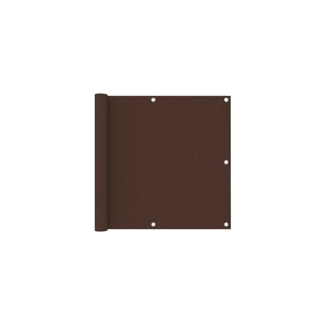 Paravent de balcon marron, 90 x 600 cm, tissu Oxford - Crezuo (1/4)