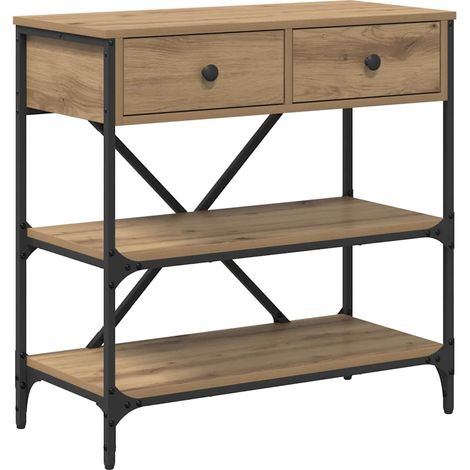 Maison Exclusive - Mesa Consola con cajón Marrón 75 x 34,5 x 75 c