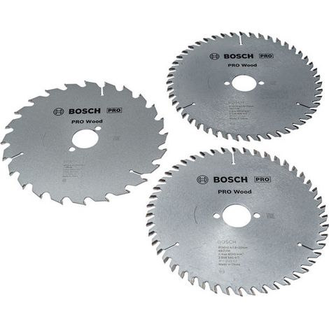 Bosch PRO Wood Kreissägeblatt-Set, 3er Pack, 190 x 30 mm (1/2)