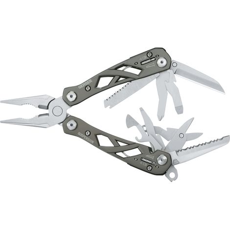 Gerber 12-in-1 Multi-Tool Pliers with Suspension, Protective Case, Black Finish