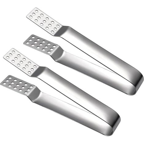 2 Pièces Presse-Sachet de Thé en Acier Inoxydable, Support pour Sachets de Thé en Acier Inoxydable, Outil de Compression (Argent) (1/2)