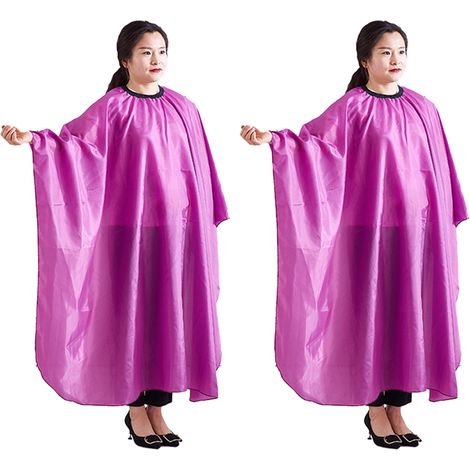 Cape De Coiffure - Tissu Polyester Imperméable - Pour Salon Et Domicile - Lot De 2