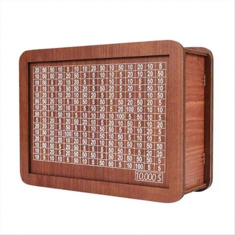 Tirelire en bois pour adultes et enfants, tirelire avec compteur, adaptée pour tous les âges, matériau bois, fonction compteur intégrée (1/5)
