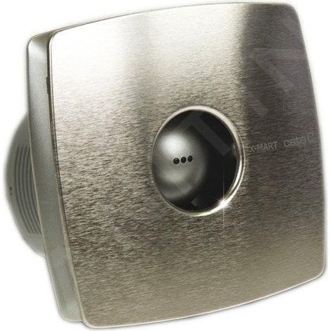 Sapho Cata X-Mart - Ventilateur axial de salle de bains avec minuterie X-MART 10T, 15W, conduit 100 mm, acier inoxydable