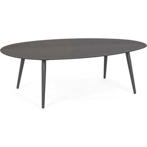 Tavolino per esterno in alluminio Antracite RIDLEY 120x75x h36 cm (1/5)