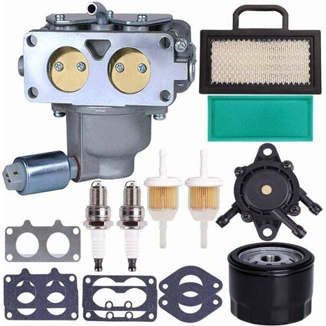 Carburatore 791230, compatibile con motore bicilindrico a V Briggs & Stratton 407777 da 20-25 CV, kit carburatore 699709 499804 per John Deere MIA10632 LA150 LA145 LA130 L120 con filtro dell'aria per (1/4)