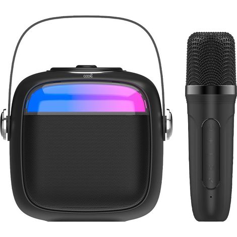 Altavoz Bluetooth Universal Música 6W COOL Mini Karaoke + Micrófono Negro