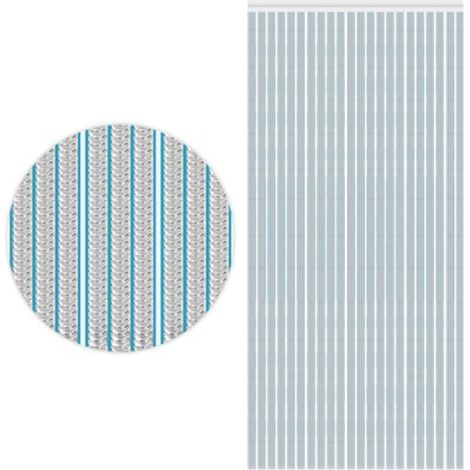 Cortina Transparente Azul Marca [MARCA] 0.90X2.10M PVC Resistente