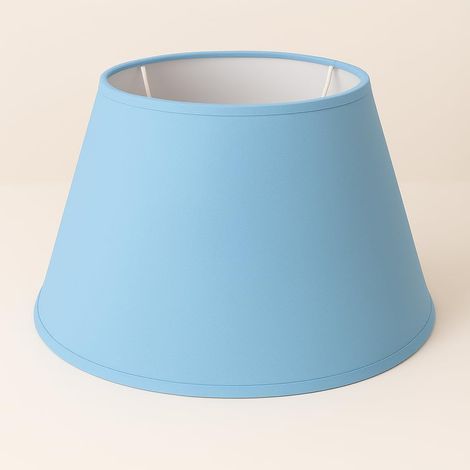 1 Abat-jour Cône, Tissu Coton, Doublure PVC Blanc, Diamètre 40 cm, Pour Lampe Table Lampadaire (1/3)