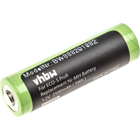 vhbw Akku kompatibel mit Tondeo ECO-S Rasierer Haarschneider (2500mAh, 1,2V, NiMH)