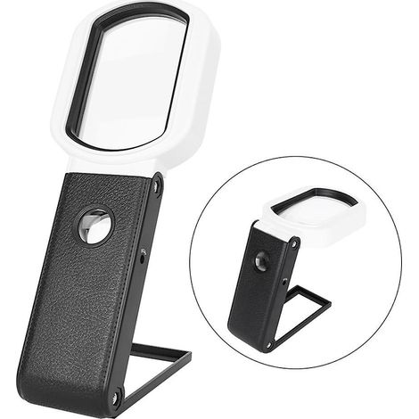 Handlupe, multifunktionale Vergrößerungsglas, 10x/25x, verstellbare Vergrößerung, faltbar, quadratisch