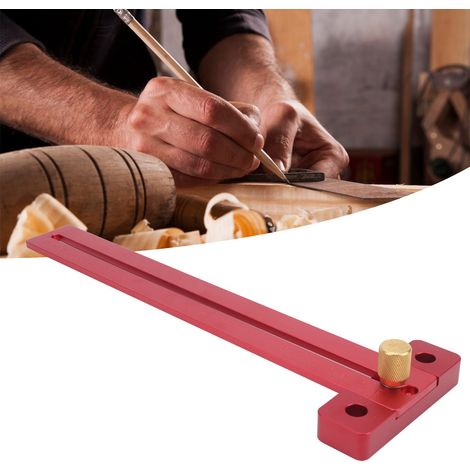 Anreißlineal für Holzbearbeitung, Lochlineal, T-Lineal aus Aluminiumlegierung, Anreißwerkzeug für Holzbearbeitung (Typ B) (1/5)