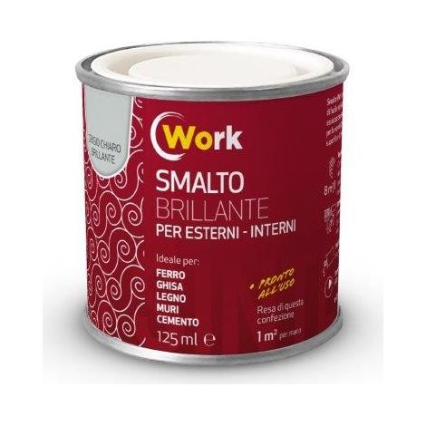 WORK SMALTO SOLVENTE 125ML GRIGIO CHIARO BRILLANTE