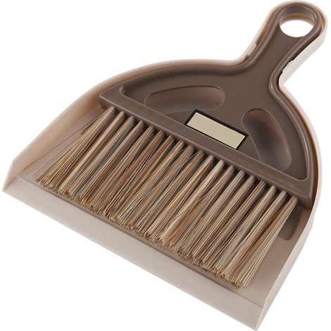 Balayette Et Pelle Mini - Balai À Poils Nylon Denses - Pour Nettoyage Cage Animaux Bureau Voiture Clavier - 1 Pièce Balai + 1 Pièce Pelle (1/5)