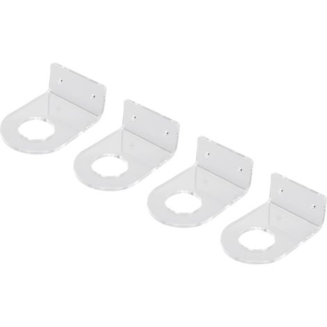 Set of 4 Acrylic Wall-Mounted Baseball Display Stands, Transparent Ball Holder for Small Sports Balls and Spherical Souvenirs with Screws and Expansion Tubes (1/5)