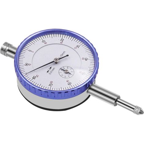 Comparateur à cadran mécanique, tête de mesure en acier de haute qualité, outil professionnel portable 0-10 mm (1/5)