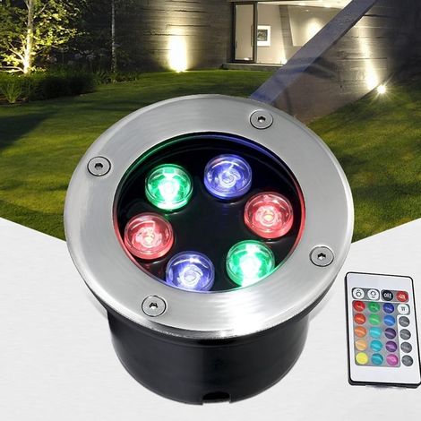 Lampes jardin encastré extérieur encastrées 6 changement couleur RVB spots