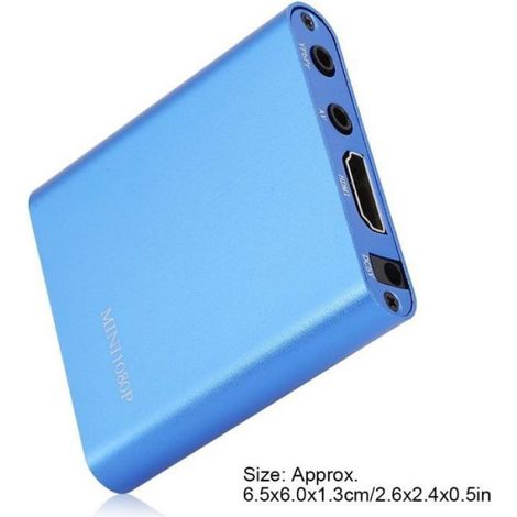 Lecteur Multimédia - HDMI 1080P - Compatible Disque Dur USB et Carte Mémoire - Alimentation 100-240 V - Bleu - Unité