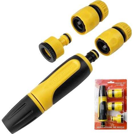 Spray Gun, Water Gun, Hose Connectors, for Watering Lawn, Washing Cars, Pet Toilet