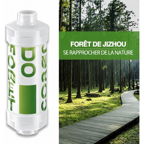 Filtre de douche parfumé anti-chlore senteur forêt de pins réf 1430 110 g – Livraison gratuite
