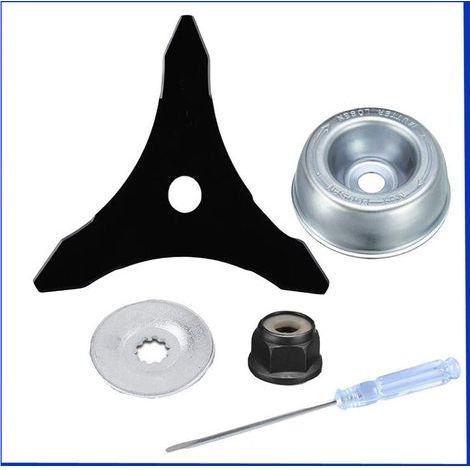 Ikodm – Lame de débroussailleuse 3 dents – Acier au carbone – Pour coupe ronces et arbustes – Compatible avec Husqvarna et Stihl (1/5)