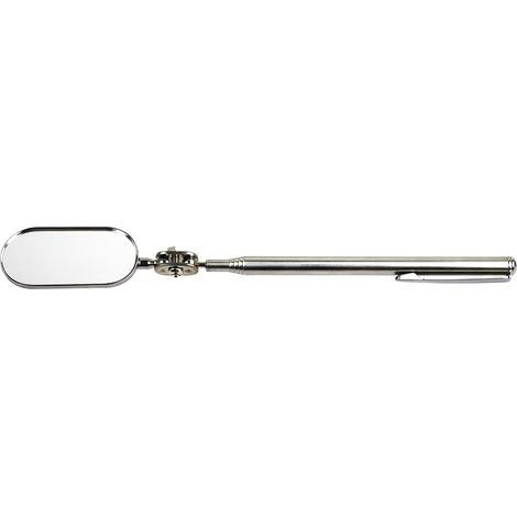 Specchio di ispezione telescopico rettangolare ovale 25x49 mm, manico 545 mm PRAXER