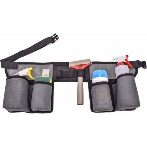 Ceintures Porte Outil, Ceinture à Outils pour Outil de Nettoyage Outils de Jardin, Organiseur d'outils avec Multi-poches pour Femme Homme, Sac à Outils Réglable pour Jardinier électricien Charp (1/4)