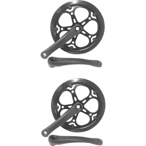 2X PéDalier de VéLo Pliant 52T 170Mm de Manivelle de VéLo Plaque DentéE VéLo à Vitesse Trou de Diamant Accessoires de Pignon (1/5)