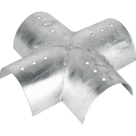 Connecteur 4 voies 120 mm pour poteaux ronds - Par Pièce