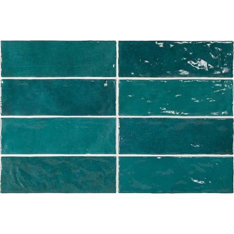 Carrelage effet zellige 6,5x20 – Surface irrégulière pour aspect fait main – 12 coloris – Boîte de 0,5m2 (38 pièces) – Equipe