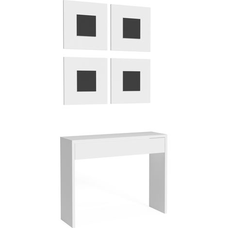 Consola 1 Cajon 76X100X30Cm Blanco (1/4)